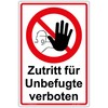Schilderio Safety sign "Zutritt für Unbefugte verboten" sign 300 x