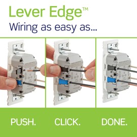 Leviton Lever Edge 15 Amp Tamper Resistant GFCI Outlet, White, EGFT1-W