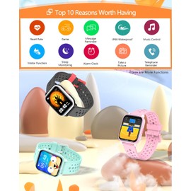 Kids Smart Watch for Girls Boys, 1.54'' Fitness Activity Tracker Watch with Games, Sleep Modes, 20 Sports Mode, Pedometers, Waterproof, Great Smartwatch Birthday for Kids Age 6+ Kids Teens (Blue)