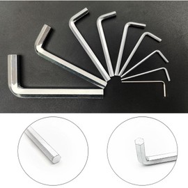 Hex Key Allen Wrench Set 9PCS Free Strength Helping T Handle, Silver Industrial Grade Set Tools T Handle Allen Wrench Set, 9 Sizes(1/20-3/7.5inches, 1.5-10mm)