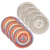 sourcing map 8 Pcs Round Woven Placemats, 4.3 Inch Braided