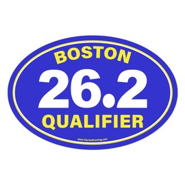 Charmed Running Brand Boston Marathon 26.2 Qualifier Removable Bumper Sticker Window Decal OR Car Magnet (Decal)