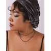 Sacina Layered Black Beaded Choker, Black Choker Necklace for Women,