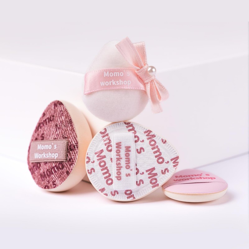 MoMo's Workshop 2pcs Powder Puff, Makeup Sponge for Liquid Foundation,