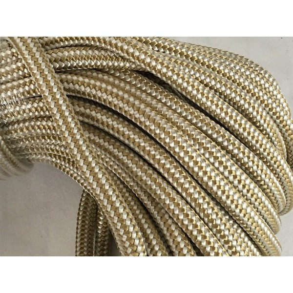 Gold Double Braid Nylon Rope, 3/8 Inch (300')