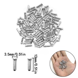 WELANE Cable End Crimps, 100 PCS Bike Brake Cable Caps for Road Bike and Mountain Bicycle (Silver)