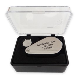 Gadgets Collection LED Illuminated Jewelers Jewelry Loupe Folding Magnifier Magnifying Glass Lens (20X 21mm LED)