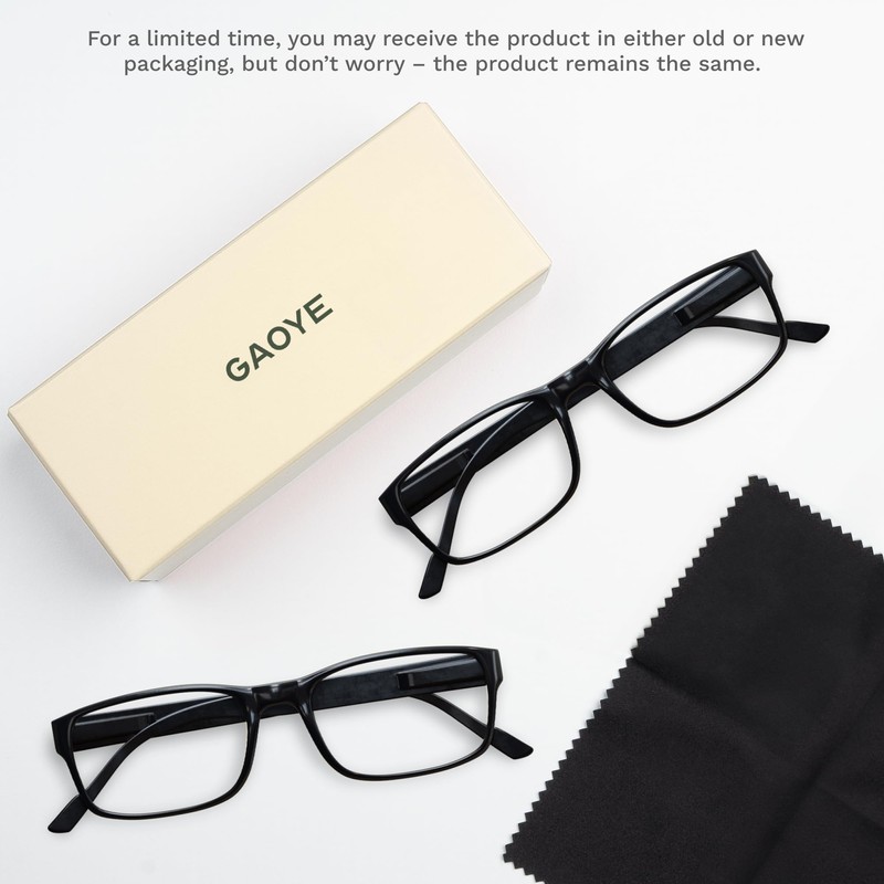 Gaoye 2-Pack of Reading Glasses +2.75 - Blue-Light Filter, UV