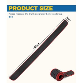 Flaconi Car Protective Film, Car Accessories, Boot Sill Protection, Bumper Protection, Door Sill Protection, Car Protection, Bumper Protection Boot, for Most Cars (Black and Red, 104 x 9 cm)