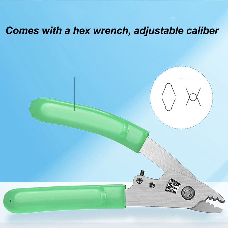 Fiber Optic Stripper 3 Hole Adjustable Caliber Wire Stripping Tool