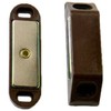 MerriwayÂ® BH00393 (2 Pcs) Heavy Duty Magnetic Cupboard Cabinet Door Catches, Large 63 x 18 mm Brown with Single Plate and Screws, 8 kg Pull Strength - Pack of 2 Pieces