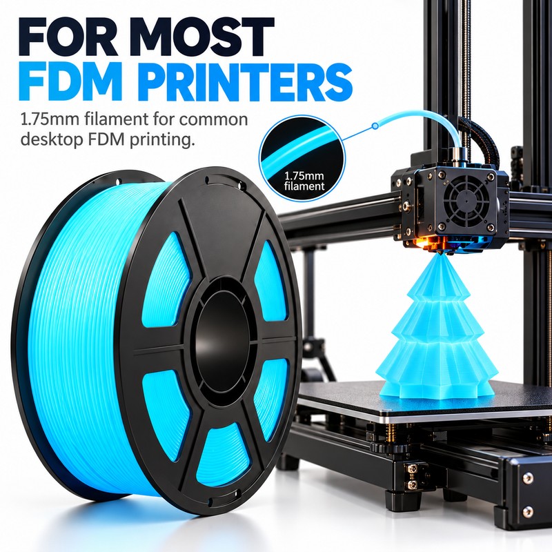 Glow in the Dark PLA Filament for FDM 3D Printing