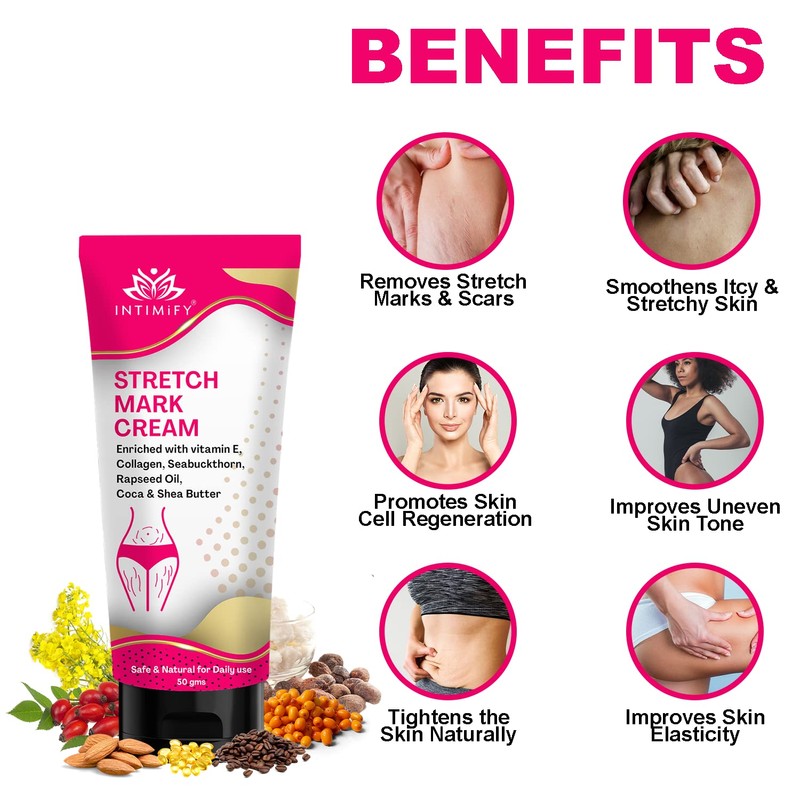 INTIMIFY Stretch Mark Removal Cream For Women, Stretch Mark Cream