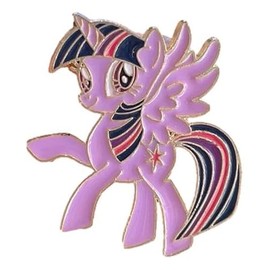Twilight Cartoon Sparkle Little Pony 1 Inch Tall Metal Enamel Pin