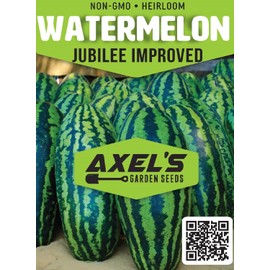 Giant Jubilee Watermelon Seeds for Planting Heirloom Non-GMO Watermelon – Plant & Grow Jubilee Watermelon Seed Packets in Home Outdoor Garden, Great Gardening Gift – 5 Packets