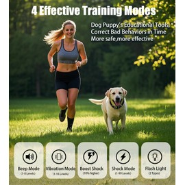 Dog Training Collar - 3600FT Dog Shock Collar with Remote, Innovative IPX7 Waterproof, 4 Training Modes, 4-Channel Design to Train 4 Dogs Simultaneously, Rechargeable Electronic Collar.