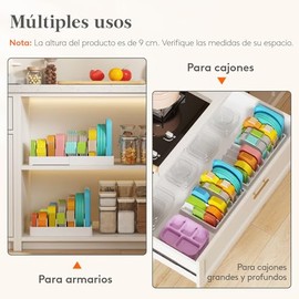 Lifewit Organizador de Gabinete de Cocina para Tapa de Contenedor de Alimentos, Soporte para Tapa con 6 Divisores Ajustables y 7 Secciones para...    