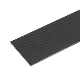 MECCANIXITY 1 Pcs Carbon Fiber Sheet 250×100×6mm Matte Surface Pultruded Flat Carbon Fiber Board Plate Twill Weave Panel Sheet for Kites RC Airplane
