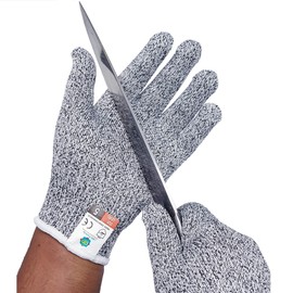 LRD FAMILY Cut Resistant Gloves Level 5 Protection for Food Grade, Safety Kitchen, Garden Work and Outdoor Cut Gloves 1 Pair - EN388 Certified (Large)