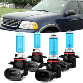 TTDBDAN Halogen Headlights Fit for Ford Explorer 2002-2005 Headlight Bulbs,9005/HB3/H10 High Beam + 9006/HB4 Low Beam Bright Front Car Lights,Plug And Play,Pack of 4 (Ford Explorer 2002-2005)
