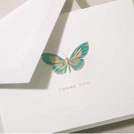 Crane & Co.Engraved Butterfly Thank You Note