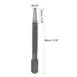 sourcing map Center Punch 4/32" Carbon Steel Non-Slip Nail Setter Punch Tapered Alignment Center Hole Pin Tool for Plastic Metal Wood Scribe Marking