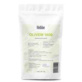 Hebbe - Olivem 1000, Emulsionante y Acondicionador Natural para Cosméticos, 1000 g