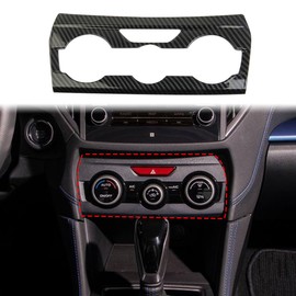 Fewshaw Carbon Fiber Style Center Console Air Conditioning Switch AC Knob Panel Cover Trim Accessories for 2018-2023 Subaru Crosstrek,2017-2023 Impreza