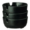 APS 576 "CASUAL" Set of 3 Black Melamine Ashtrays Diameter