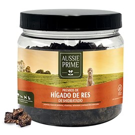 AUSSIE PRIME Premios para Perro | 100% Naturales | Premios para Cachorros y Adultos | Calidad Premium - Salud y Calidad Pata tu Mascota (250 GR, HIGADO DE Res)