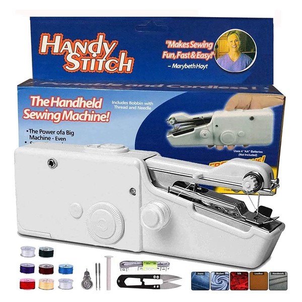 Mini Handheld Sewing Machine, MSDADA Portable Electric Stitch Cordless Sewing