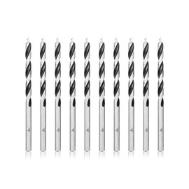 Meccion Wood Drill Bits 4mm 10Pcs Brad Point Auger Drill Bit Professional Woodworking Lip and Spur Drill Bit for Wood