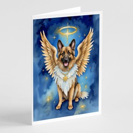 Caroline's Treasures Belgian Tervuren My Angel Greeting Cards Pack of 8 Blank Cards with Envelopes Whimsical A7 Size 5x7 Blank Note Cards