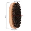 Cepillo Barba Cerdas Naturales Jabalí, Mango Madera Estilo Militar Portátil