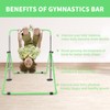 ZJMTOCYU Multi-Functional Adjustable Height Children's Gymnastic Bar with Bear Rings,