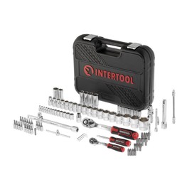 INTERTOOL 94pc 1/4" and 1/2" Ratchet Socket Wrench and Bit Set ET08-8094
