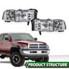 GRAND ORANGE Headlights Assembly, Compatible with Dodge Ram 1500 2500