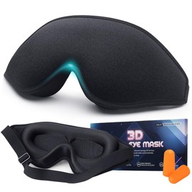 Antifaz Para Dormir Blackout Con Diseño 3D, cubre los 100% los ojos, Bloqueo de luz, Súper suave, Cómoda y ajustable