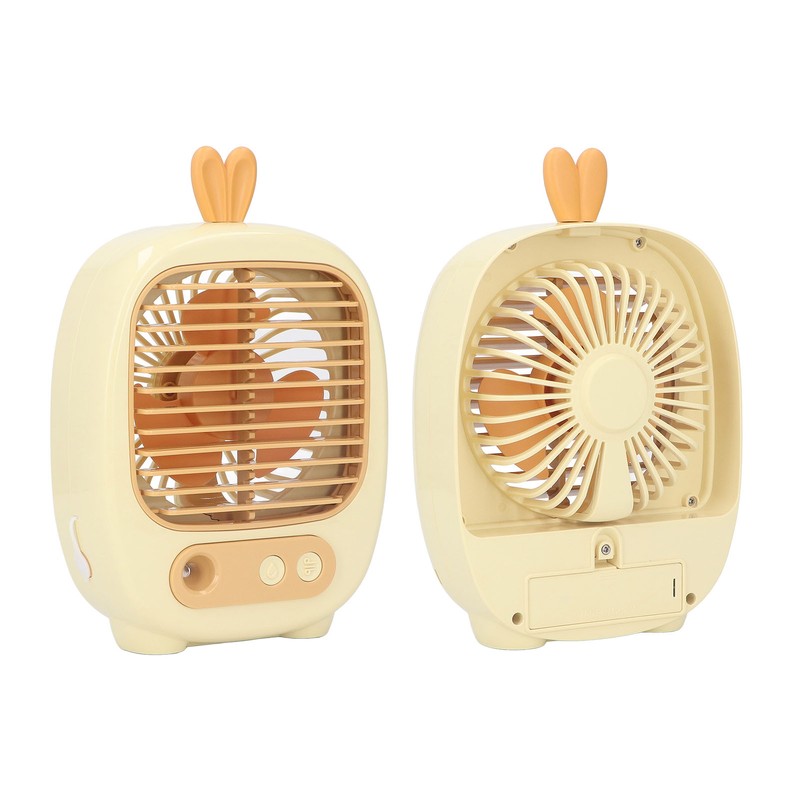 Small Desk Fan 3 Speed Mode Humidifier Function USB Charge