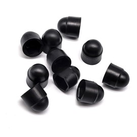 M6×10mm Hex Head Bolt Nut Protective Caps Hexagonal Screw Dome Protective Cap Covers Waterproof Decorative Cover 30 Pack (30, Black, M6*10mm)