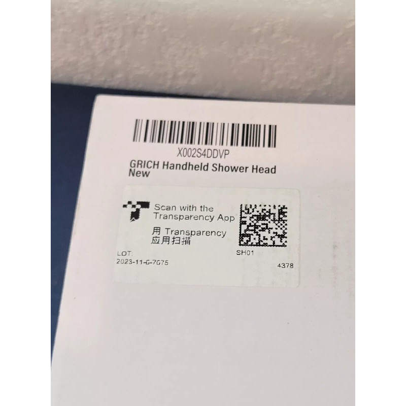 GRICH Venus Handheld Chrome Square Shower Head - NEW