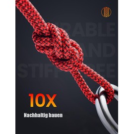 Power Cable 3-Pin Small Device Cable 1 m (Protective Contact Plug Type F CEE 7/7 90° Angled to C5 Female, VDE) Nylon Braided Power Cable for TV Monitor PC Screen Laptop Notebook Power Supply – Red