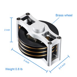 Brass Spning Top, Kinetic Fidget Spinner Desk Toys (Black)