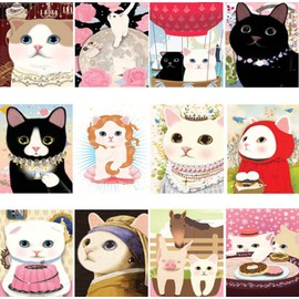 Adam Victor Merry Christmas Greeting Cards, Lovely Cartoon Creative Various Cats Postcard / Mini Gift Greeting Cards - 20 Postcards, Best Gift Cards for Kids, Families, Friends, Colleague