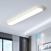 Qcyuui Dimmable LED Ceiling Light with Remote,39.4 in Long Ceiling