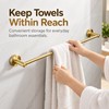 Brushed Gold Bathroom Towel Bar for Wall-Mounted Towel Storage –