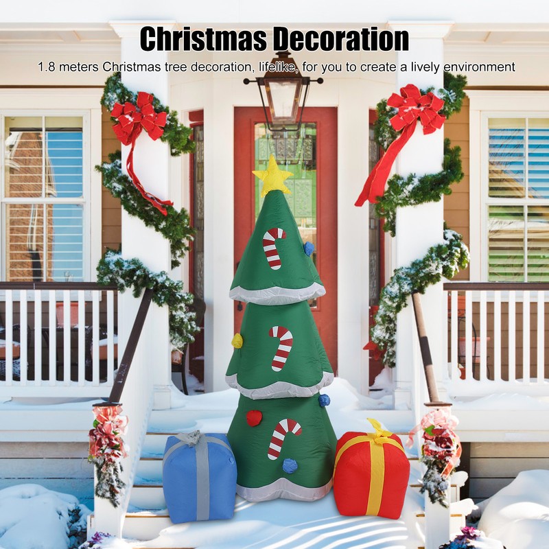 Christmas Tree Inflatables Outdoor Decoration with LED Lights Blow Up