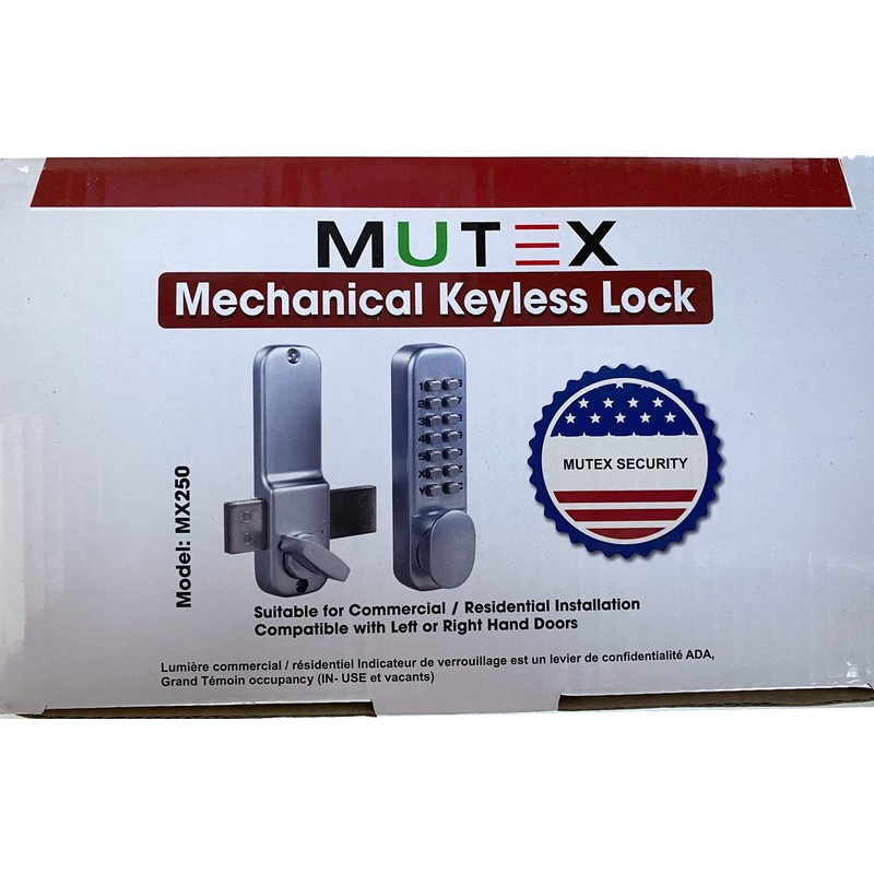 MUTEX Combination Door Lock MX250 Mechanical Keyless Surface Mount Deadbolt