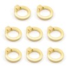 Myxekllo Brushed Gold Cabinet Ring Pulls, Brass Furniture Drawer Pulls