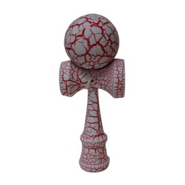 Full Print Red/White Crackle Kendama